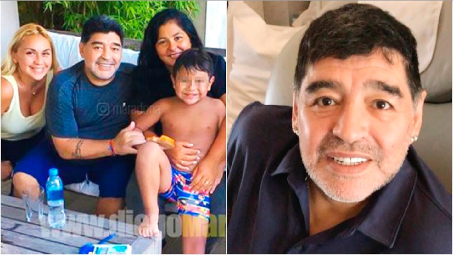 La sorpresiva foto de Diego Maradona, tras la fuerte versión de reconciliación con Ojeda (Fotos: Instagram)