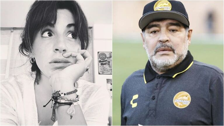 La sugerente publicación de Gianinna Maradona en Instagram Stories (Fotos: Instagram y Web)
