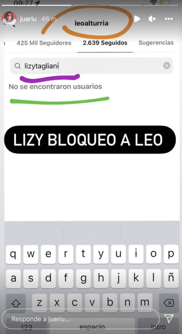 La tajante decisión de Lizy Tagliani en medio del escándalo con Leo Alturria: lo bloqueó de Instagram