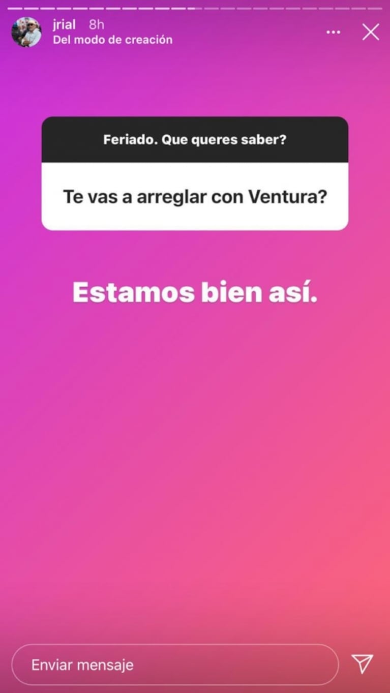 La tajante respuesta de Jorge Rial cuando le preguntaron si se amigaría con Luis Ventura: "Estamos bien así"
