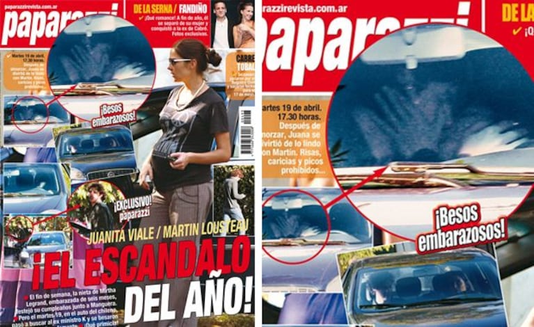 La tapa de Paparazzi con las escandalosas fotos de Juanita y Lousteau.