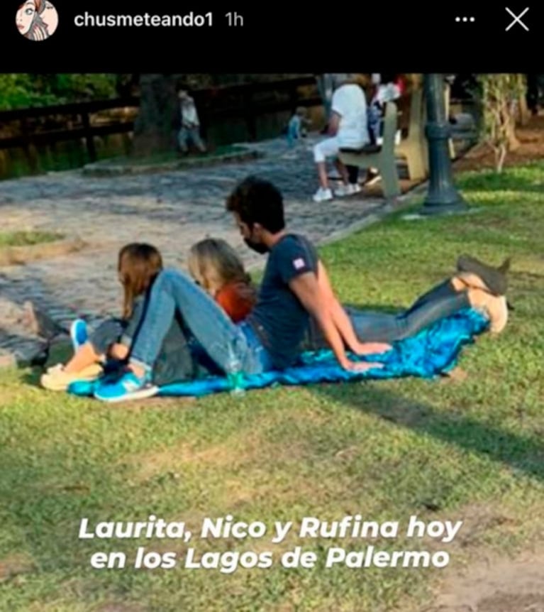 La tarde de Laurita Fernández y Nicolás Cabré en el parque con Rufina tras su reconciliación