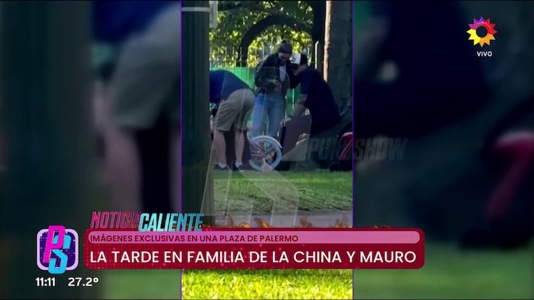 La tarde de Mauro Icardi y China Suárez en Palermo. (Foto: Puro Show)