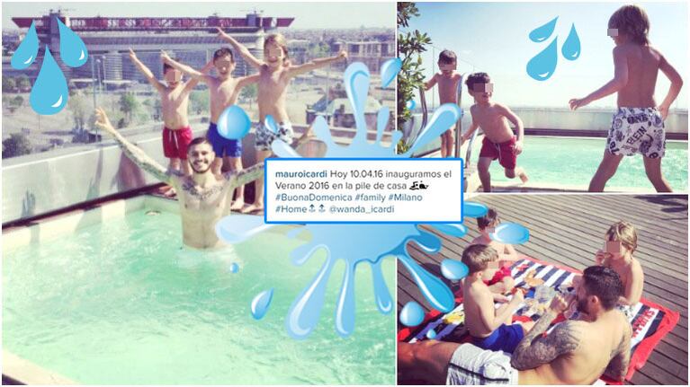 La temporada de verano de los hijos de Wanda Nara y Mauro Icardi (Fotos: Instagram)