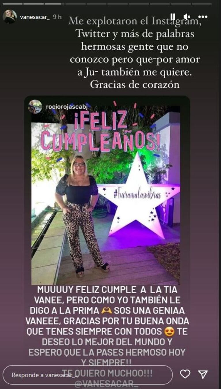 La tía de Julieta Poggio cumplió años y la ex Gran Hermano le dedicó un dulce mensaje en Instagram