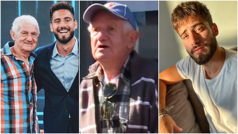 La tierna explicación de Nico Occhiato sobre por qué su abuelo no quiso hablar con el cronista (Fotos: Instagram y Captura)
