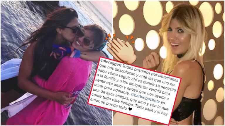 La tierna foto (con dedicatoria incluida) de Candela Ruggeri a Barbie Vélez tras la reconciliación (Fotos: Instagram)