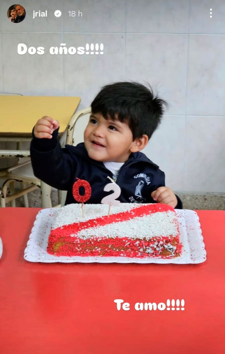 La tierna foto de Amadeo que compartió Jorge Rial (captura de Instagram)