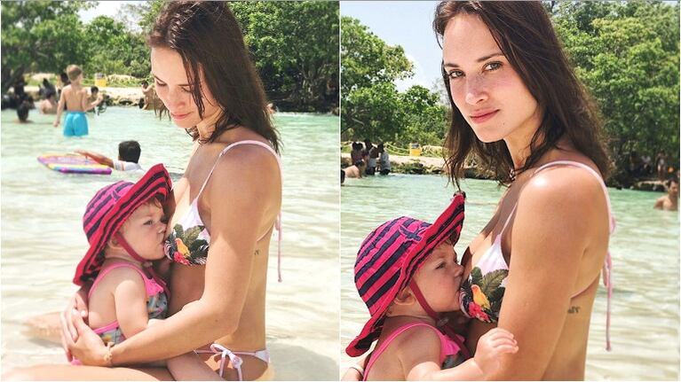 La tierna foto de Camila Cavallo amamantando a su beba en sus vacaciones familiares (Fotos: Instagram)