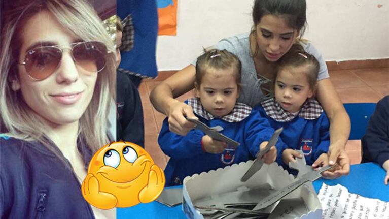 La tierna foto de Cinthia Fernández participando en una actividades de "mamis" en el jardín