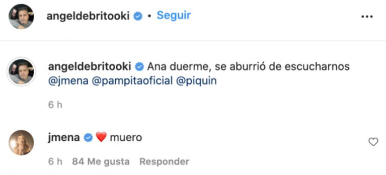 La tierna foto de Jimena Barón haciéndole "upa" a Ana, la hija de Pampita y Roberto García Moritán: "Se aburrió de escucharnos"