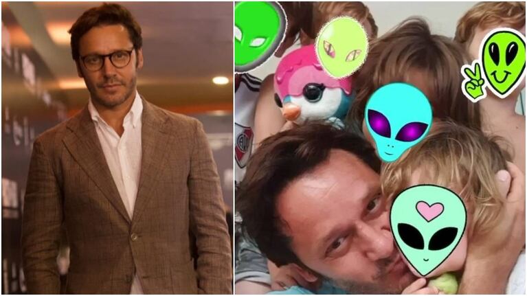 La tierna foto ensamblada de Benjamín Vicuña con sus hijos y Rufina Cabré (Fotos: Instagram y Captura de Instagram Stories)