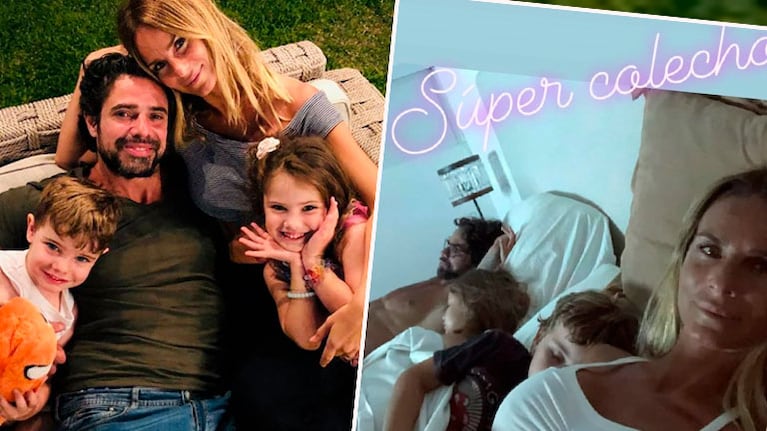 La tierna foto familiar de Sabrina Rojas y Luciano Castro en la cama con sus hijos: Súper colecho