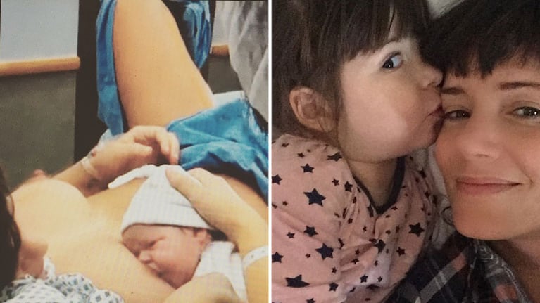 La tierna foto retro de Griselda Siciliani con su hija Margarita en brazos tras dar a luz. (Foto: Instagram)