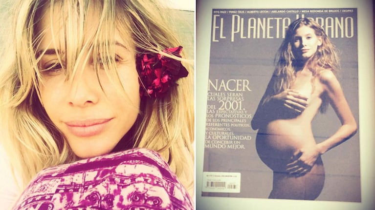 La tierna foto retro de Guille Valdés: desnuda y embarazada a los 23 años en la tapa de una revista. (Foto: Instagram)