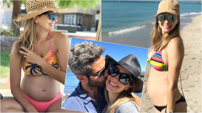 La tierna postal de Marcela Kloosterboer en bikini, embarazada de seis meses (Fotos: Instagram)