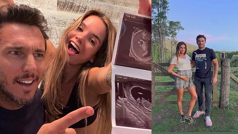 La tierna postal de Pico Monáco y Diana Arnopoulos luciendo su pancita de embarazo.