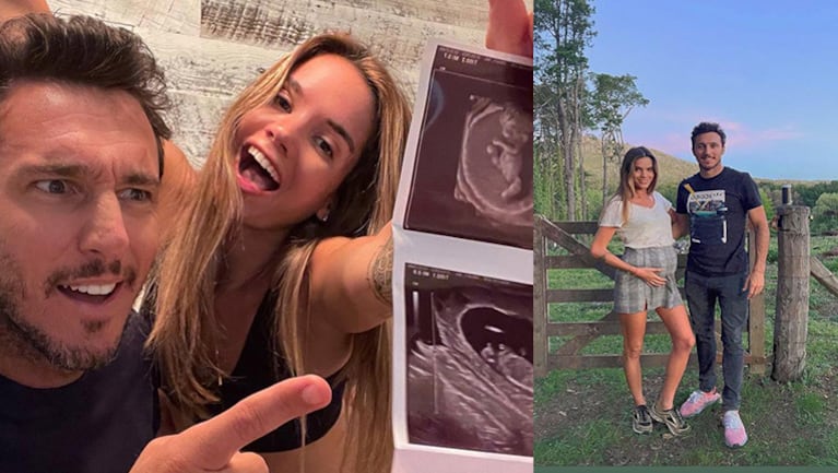 La tierna postal de Pico Monáco y Diana Arnopoulos luciendo su pancita de embarazo.