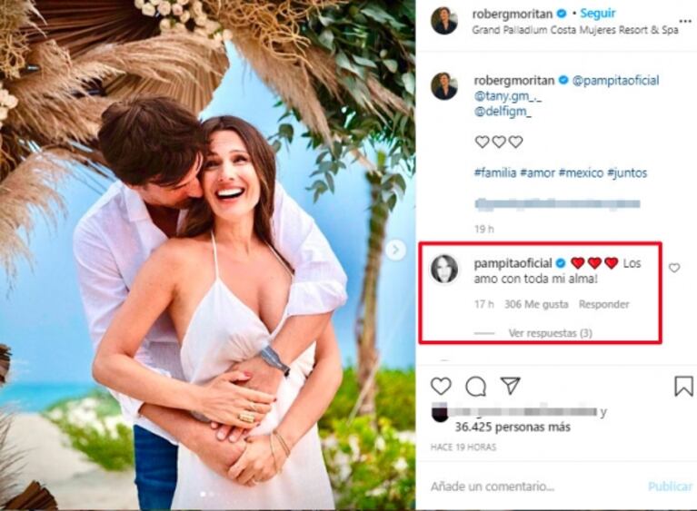 La tierna postal de Roberto García Moritán abrazando la pancita de Pampita ¡y la reacción de ella!: "Los amo con toda mi alma"