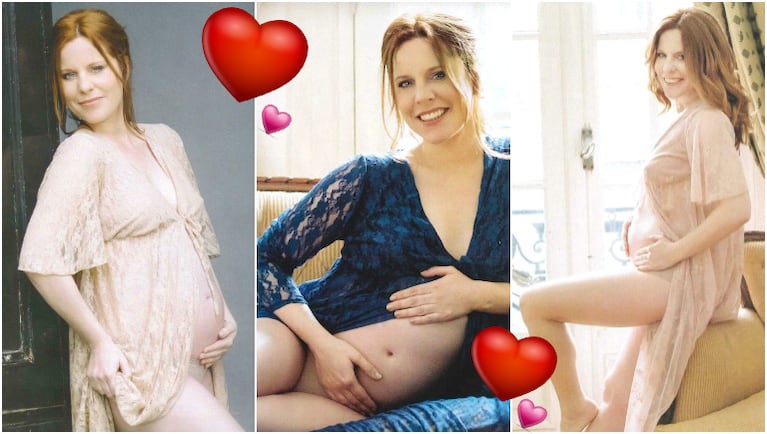 La tierna producción de Agustina Kämpfer, embarazada de 7 meses (Fotos: revista Gente)