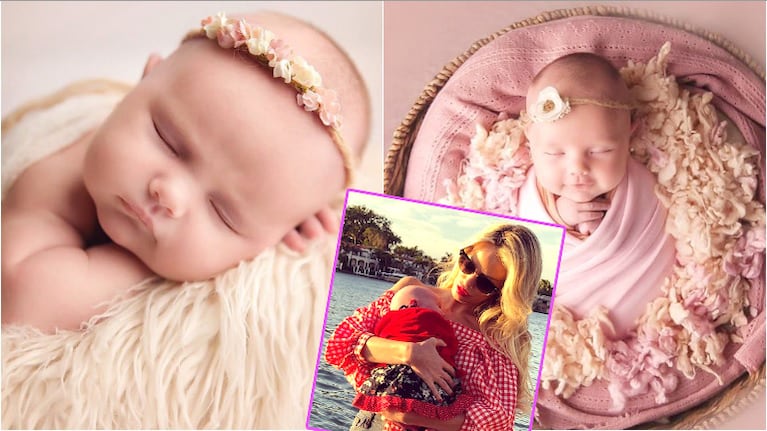 La tierna producción de fotos de Matilda, la hija de Luciana Salazar, a un mes de su nacimiento (Fotos: Instagram)