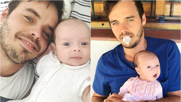 La tierna publicación de Benjamín Rojas dedicada a Rita, su beba de dos meses (Fotos: Instagram)