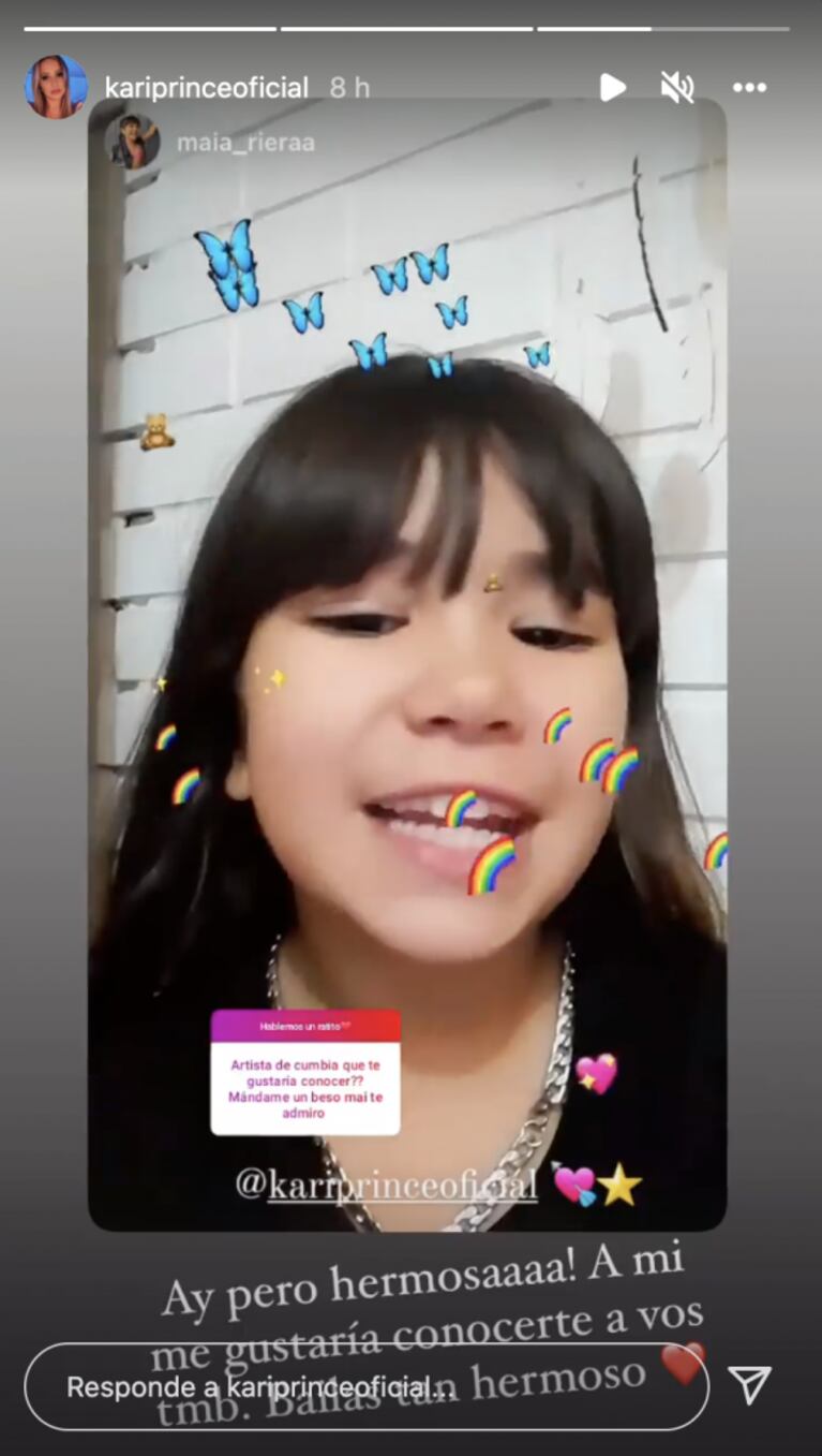 La tierna reacción de Karina La Princesita ante una pequeña fan que la quiere conocer: "A mí me encantaría conocerte a vos"