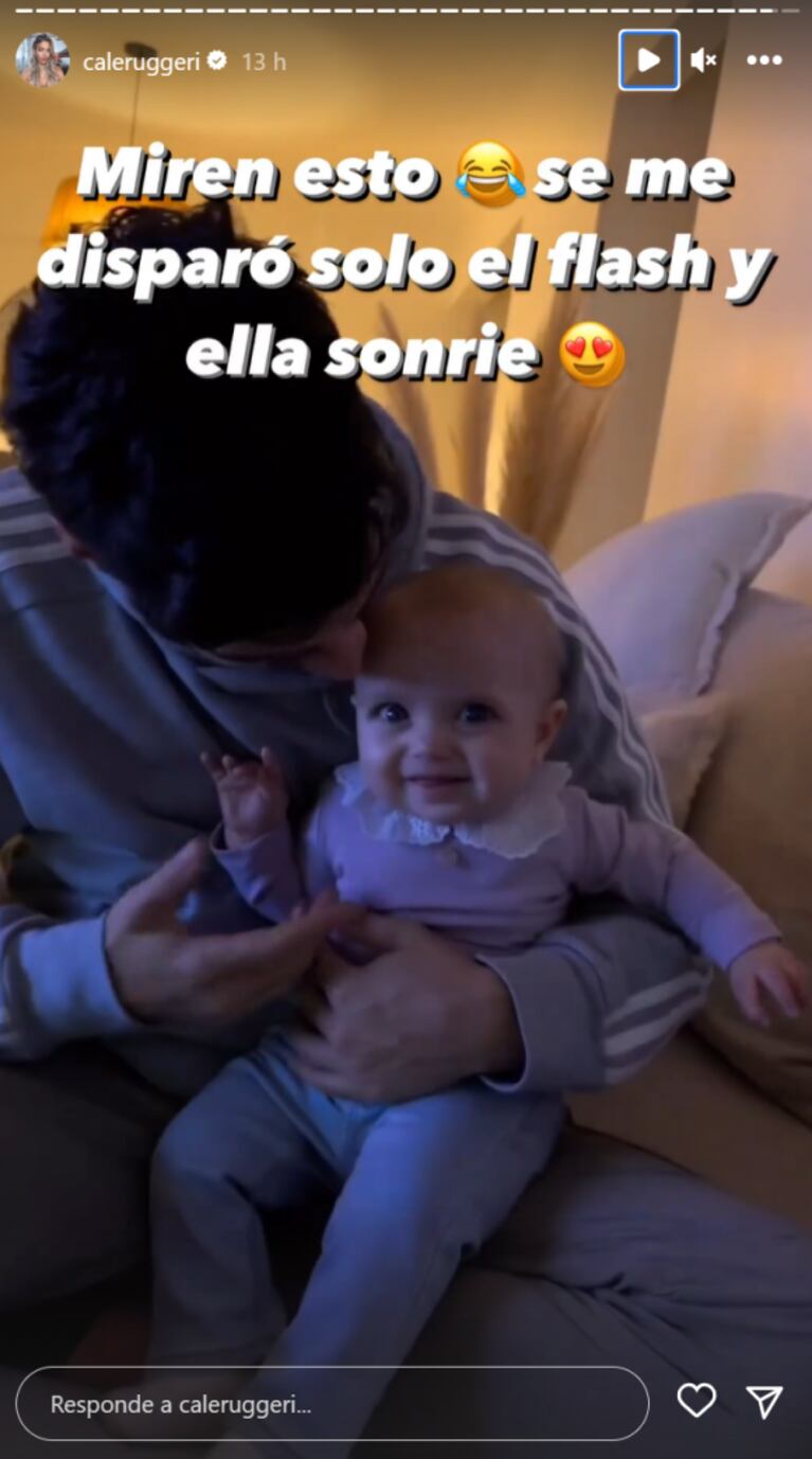 La tierna reacción de Vita, la hija de Cande Ruggeri, al ser fotografiada por su mamá: "Ella sonríe"