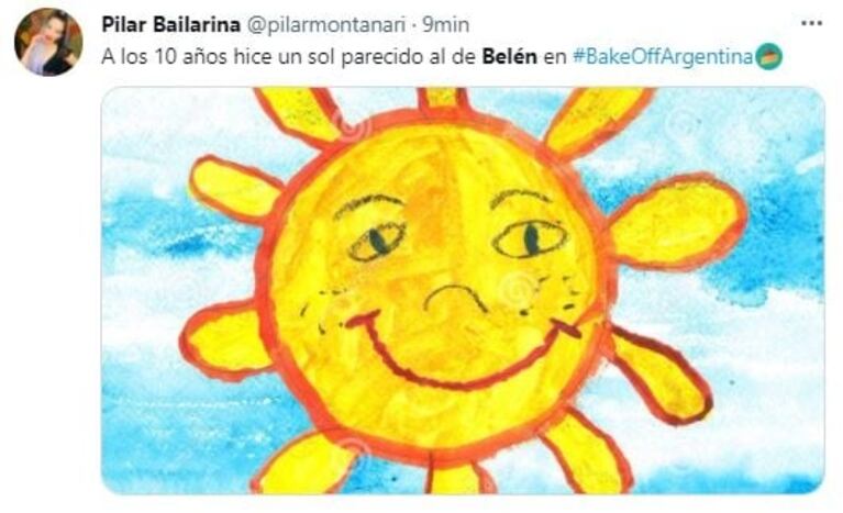 La torta con forma de sol de Belén en Bake Off Argentina generó una catarata de memes en las redes sociales