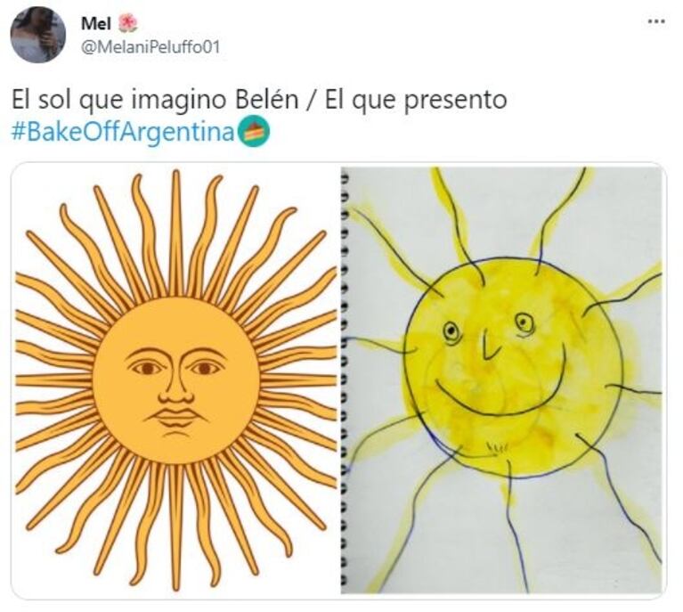 La torta con forma de sol de Belén en Bake Off Argentina generó una catarata de memes en las redes sociales