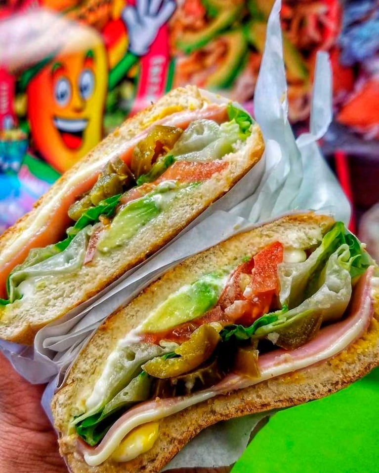 La torta de jamón (Foto: Instagram @laferiadeltaco.sa)