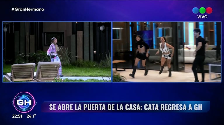 La tremenda caída de Agostina Spinelli en vivo cuando fue a recibir a Catalina Gorostidi en Gran Hermano 2023
