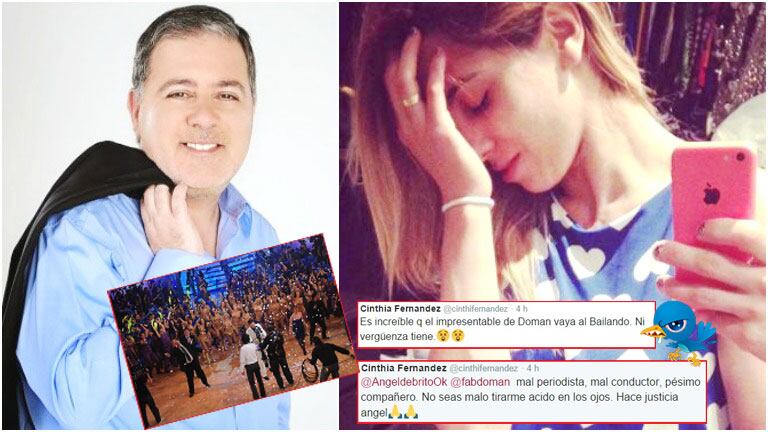 La tremenda reacción de Cinthia Fernández ante la posibilidad de que Fabián Doman entre a Bailando 2016 (Fotos: Web)