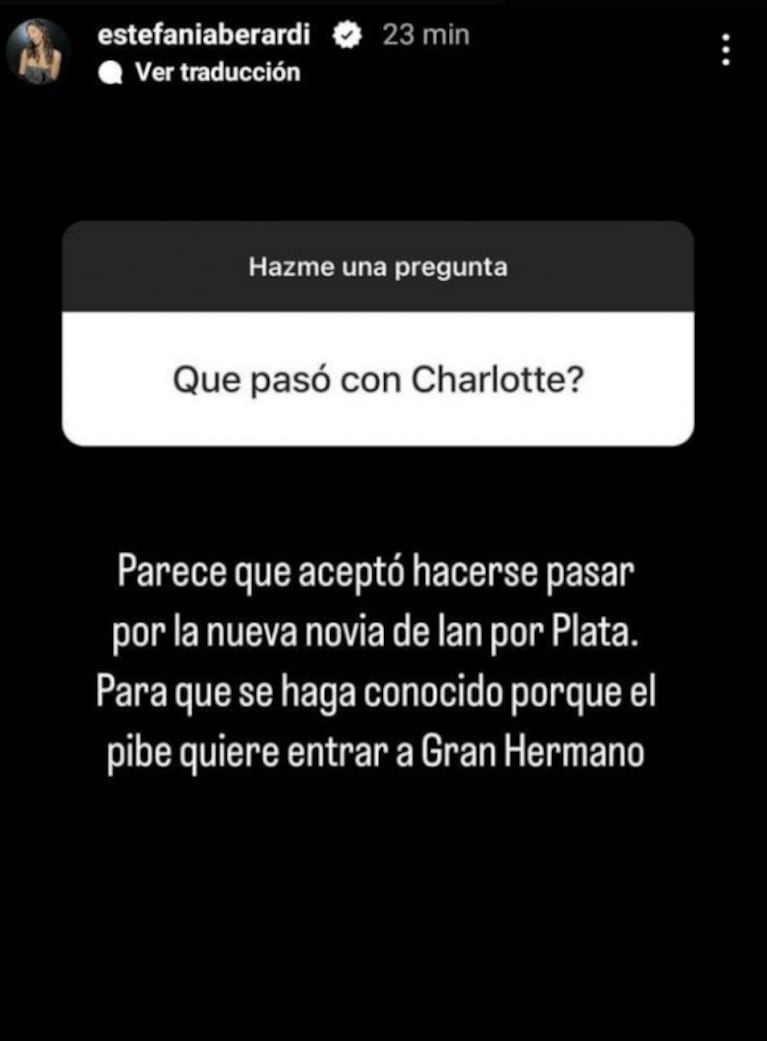 La tremenda teoría sobre Charlotte Caniggia y el motivo de su nuevo noviazgo