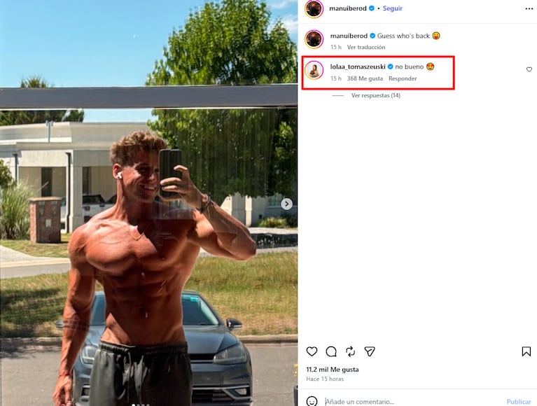 La tremenda transformación física de Manuel Ibero a tres semanas de salir de Gran Hermano (captura de Instagram)