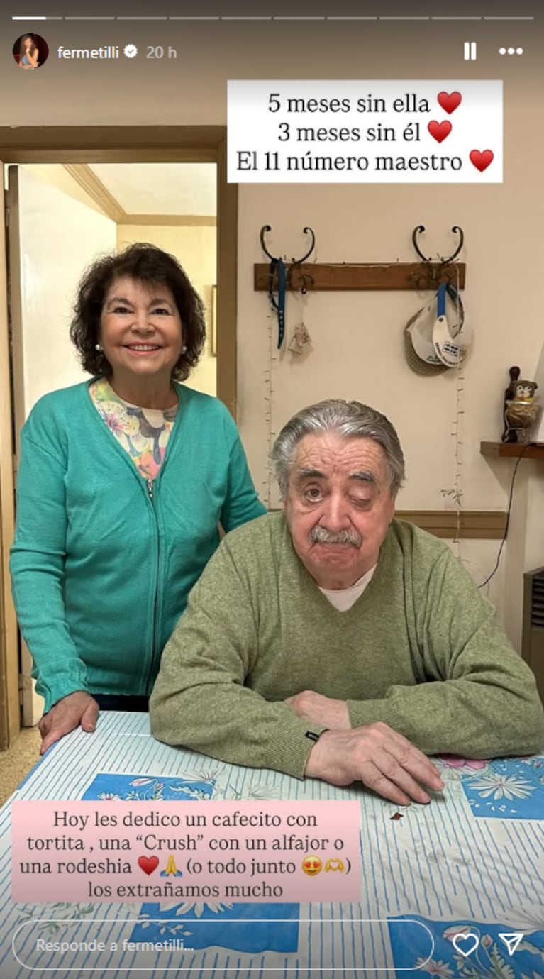 La tristeza de Fer Metilli por el recuerdo de la muerte de sus padres | Créditos: Instagram @fermetilli