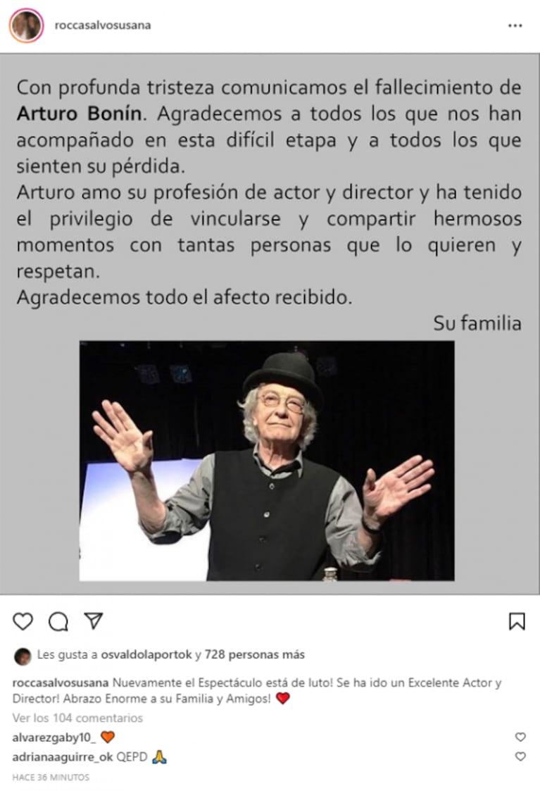 La tristeza de los famosos por la muerte de Arturo Bonín