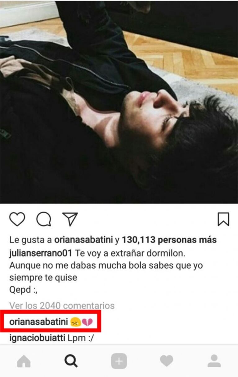 La tristeza de Oriana Sabatini tras la muerte de su mascota: el tierno gesto de Julián Serrano