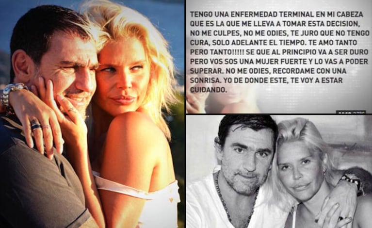 La última carta de Fabián Rodríguez a Nazarena Vélez. (Foto: Twitter y captura de TV)