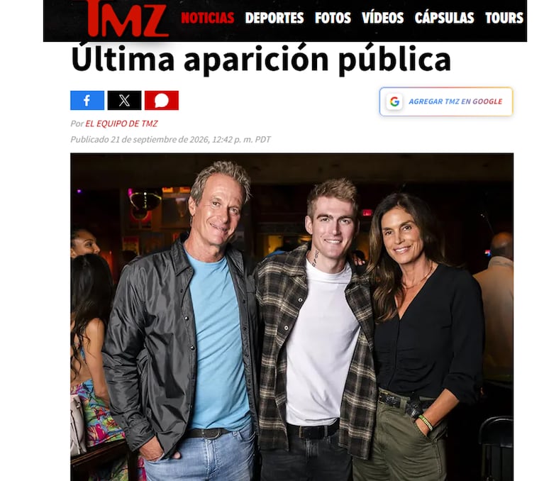 La última foto pública de Presley junto a sus padres, en junio de 2026. Captura: TMZ.com