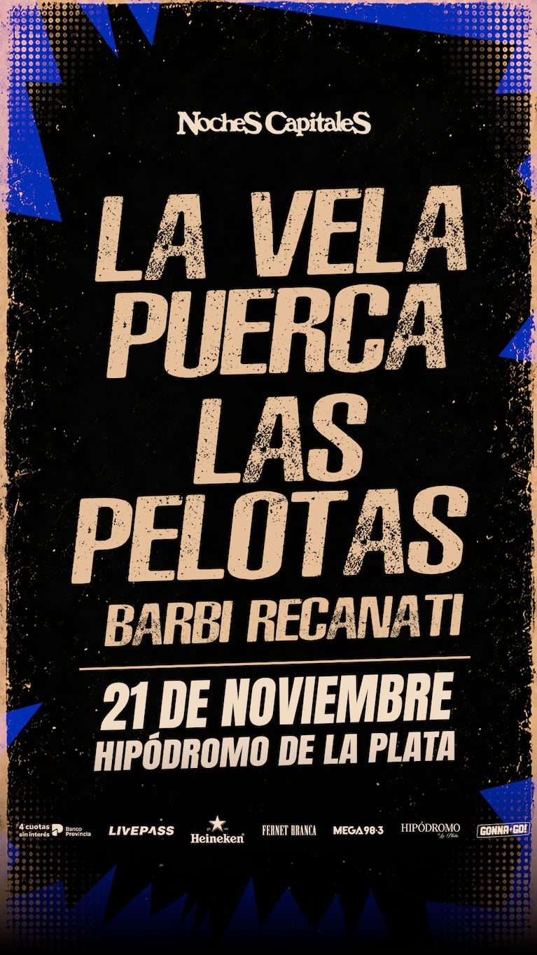La Vela Puerca, Las Pelotas y Barbi Recanati se suman a Noches Capitales 2026: cuándo es la nueva fecha