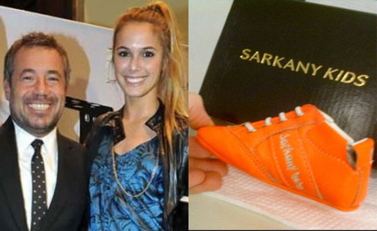 La zapatilla súper top que le obsequió Sarkany a Chechu (Fotos: Web y Twitter). 
