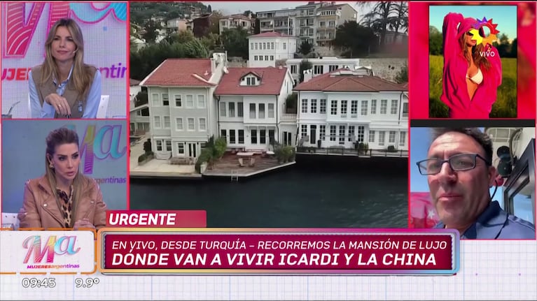 La zona donde Mauro Icardi y la China Suárez vivirían en Estambul (Foto: captura de eltrece).