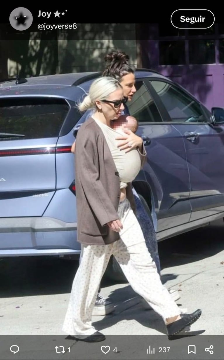 Lady Gaga fue mamá con Michael Polansky (Foto: X/@joyverse8).