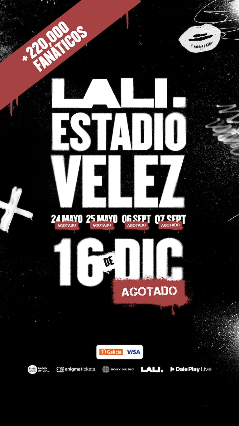 Lali agotó su quinto Vélez en menos de 4 horas y marca un récord histórico