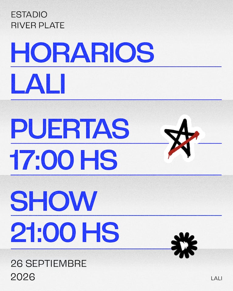 Lali en River: horarios, ingresos, cómo llegar y todo lo que hay que saber del show