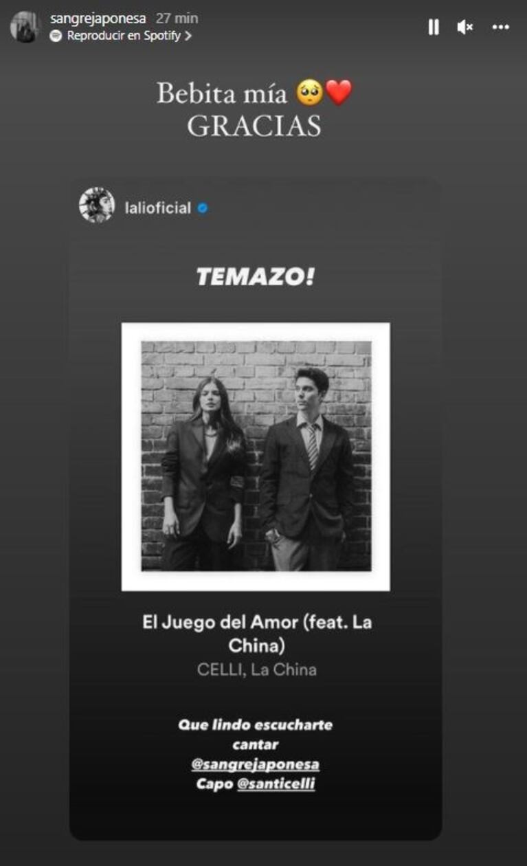 Lali Espósito apoyó a China Suárez en su debut como cantante: el dulce ida y vuelta