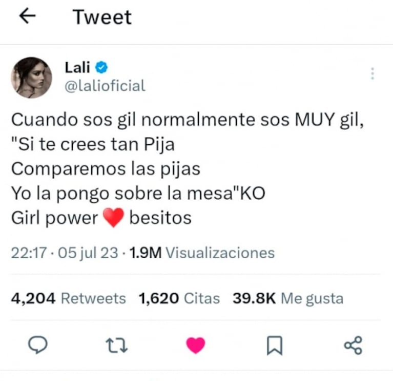 Lali Espósito arremetió contra Coscu por sus opiniones machistas y salió a la luz un repudiable video del streamer