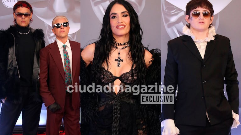 Lali Espósito, Ca7riel & Paco Amoroso, Dillom en los Gardel 2025. Fotos: Movilpress.