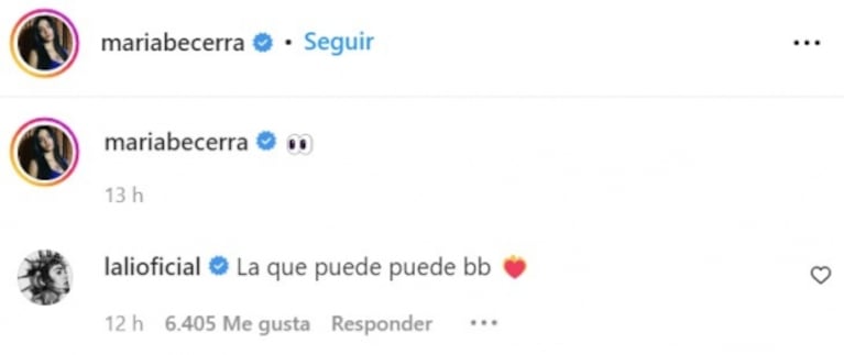 Lali Espósito le dedicó un llamativo mensaje a María Becerra en una sensual selfie